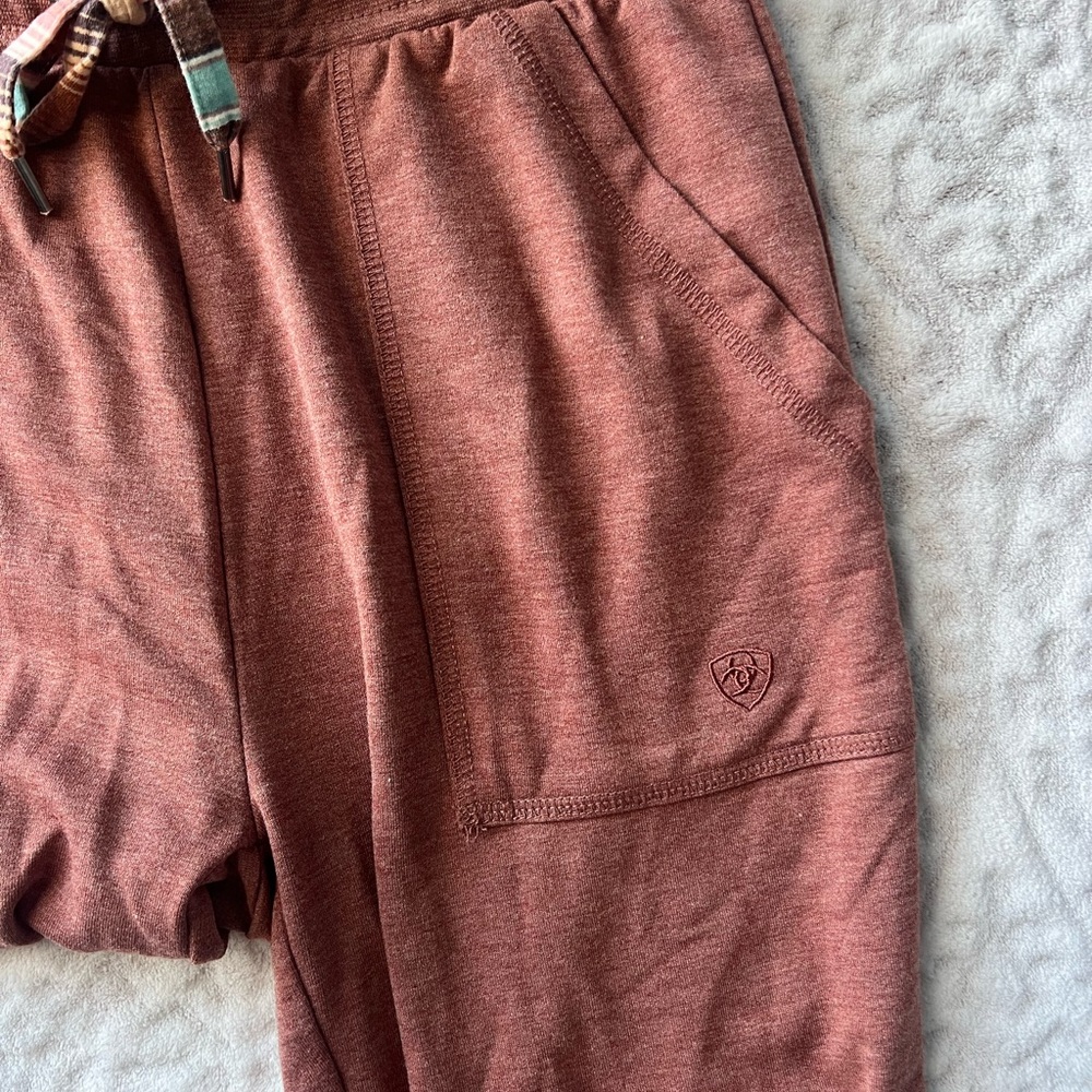 Ariat Women's Mexicali Roasted Russet Brown Joggers | Size XS - Picture 3 of 11